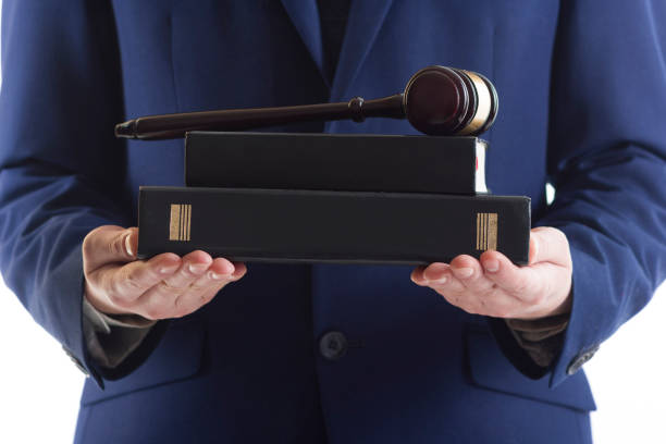 Judge holding gavel. Law and justice.