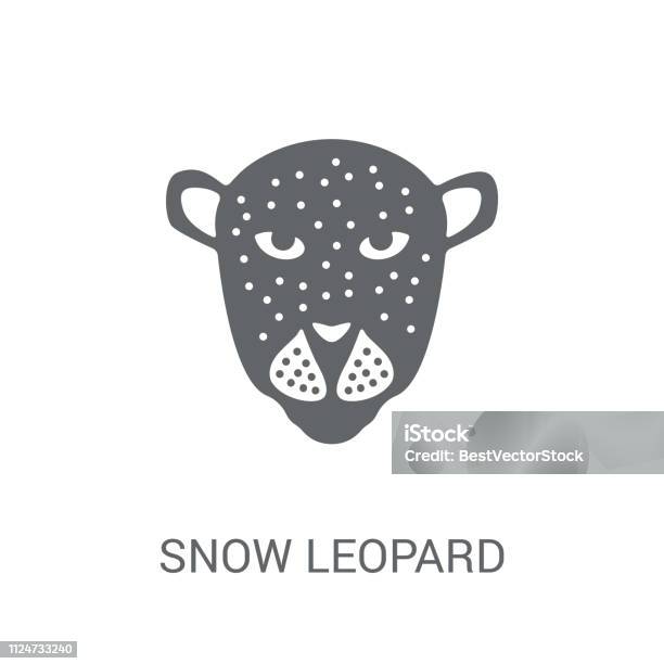 Snow Leopard Icon Trendy Snow Leopard Logo Concept On White Background From Animals Collection Stock Illustration - Download Image Now