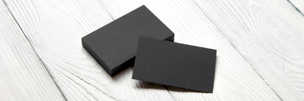 istock Business cards blank. Mockup on color background. Flat Lay. copy space for text 1124734656