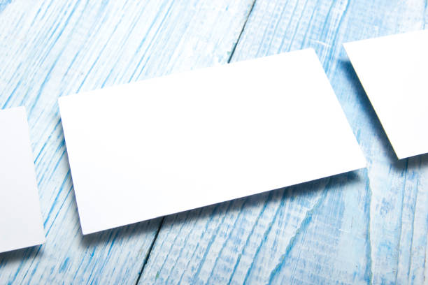 istock Business cards blank. Mockup on color background. Flat Lay. copy space for text 1124734819