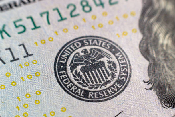 istock Close-up view on one hundred dollar bill. Macro view on one hundred dollar banknote 1124735574