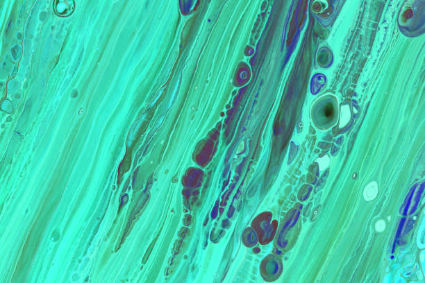 istock Abstraction of aquamarine paint 1124737121