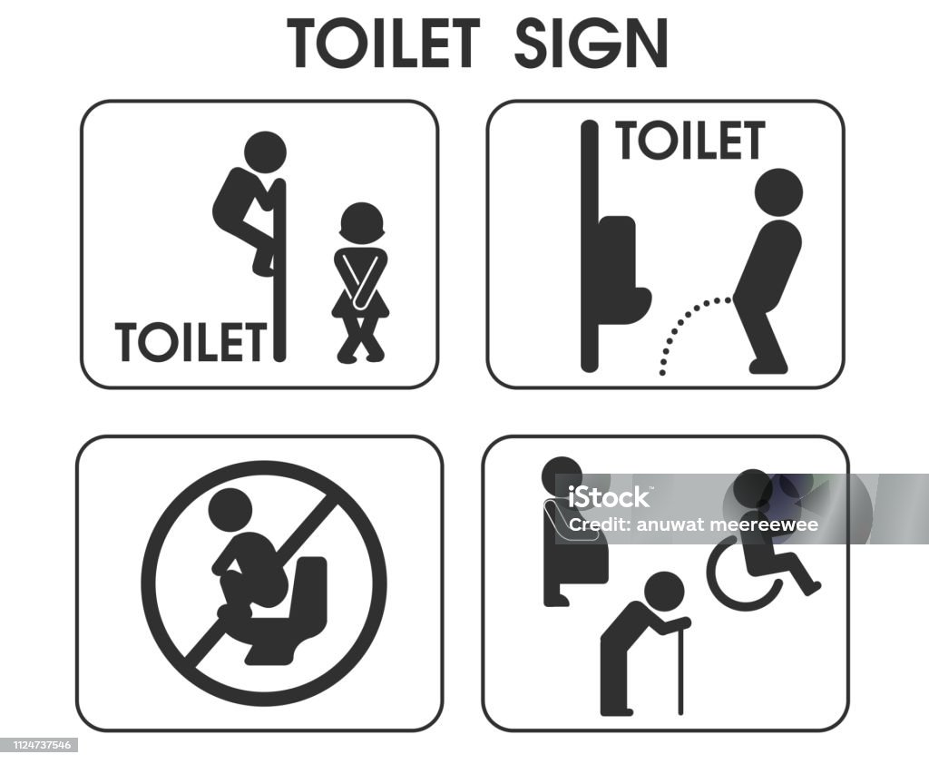 Chủ Đề Biểu Tượng Ký Hiệu Nhà Vệ Sinh Nam Và Nữ Trông Đơn Giản Và ...