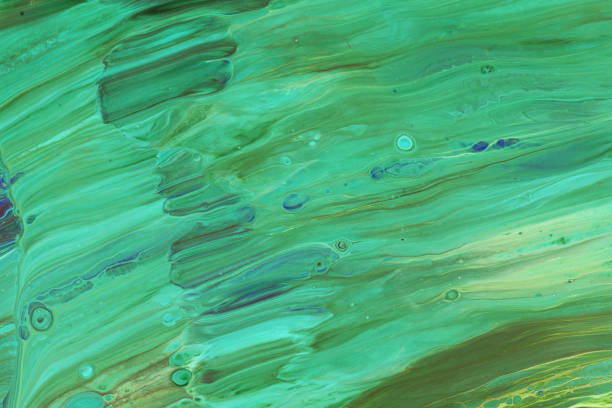 istock Abstraction of emerald green paint 1124737940