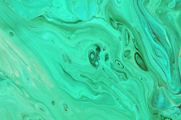 istock Abstraction of aquamarine paint 1124739230
