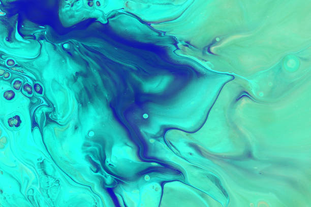 istock Abstraction of aquamarine paint 1124739623