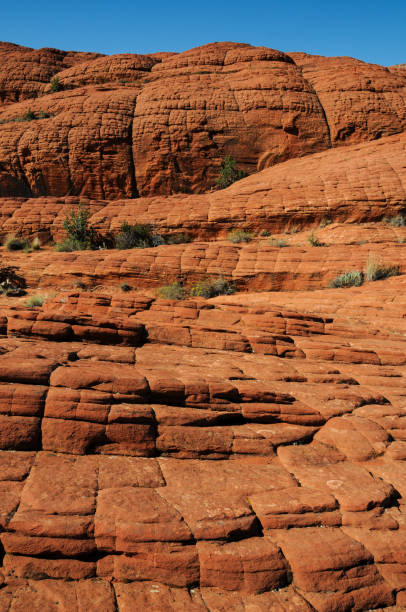 Snow Canyon State Park - Cross-Bedded Sand Dunes Snow Canyon State Park - Cross-Bedded Sand Dunes snow canyon state park stock pictures, royalty-free photos & images