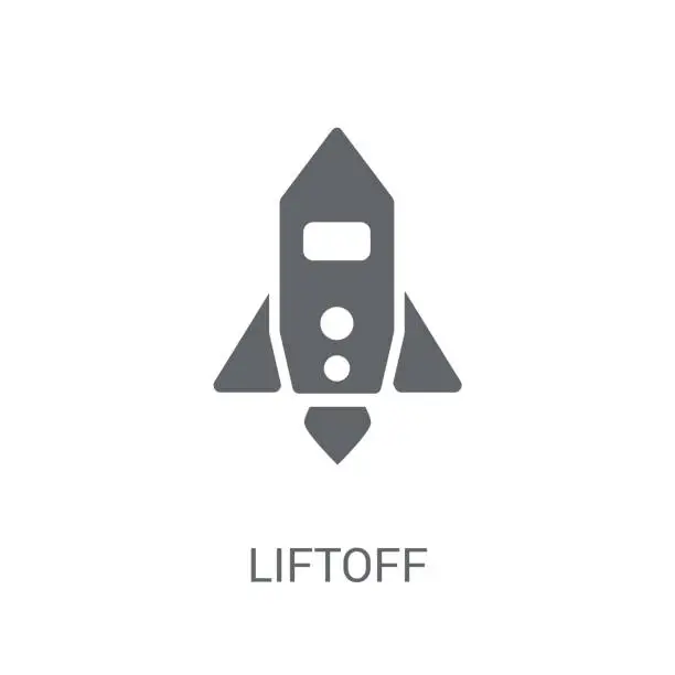 Vector illustration of Liftoff icon. Trendy Liftoff logo concept on white background from Astronomy collection