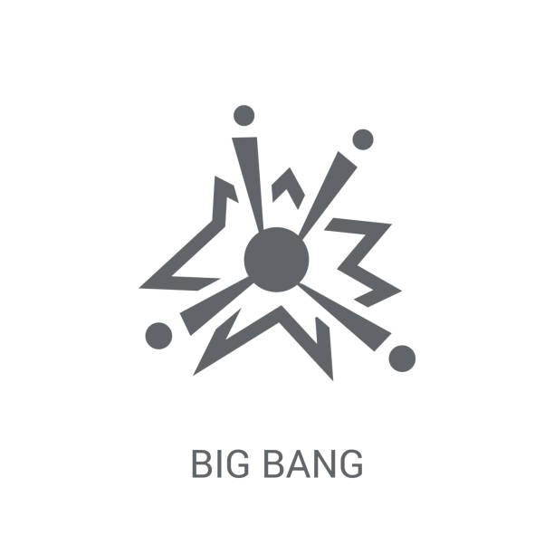 Big bang icon. Trendy Big bang logo concept on white background from Astronomy collection Big bang icon. Trendy Big bang logo concept on white background from Astronomy collection. Suitable for use on web apps, mobile apps and print media. big bang space stock illustrations
