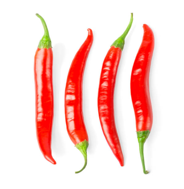 istock Hot red  chilli pepper isolated on white background 1124745561
