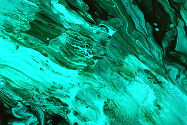 istock Abstraction of aquamarine paint 1124747868