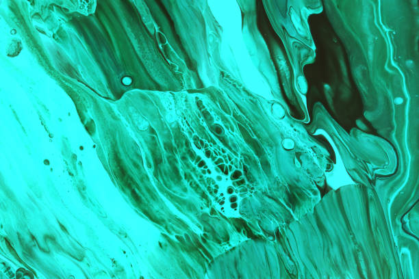 istock Abstraction of aquamarine paint 1124747874