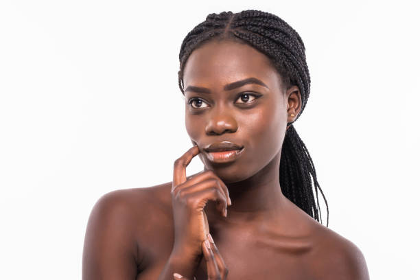 istock African beauty with perfect skin on white background 1124758075