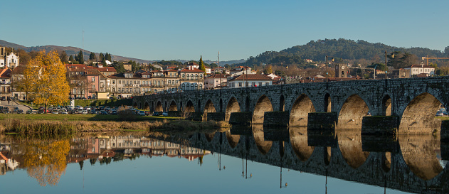 A picture of the town of Ponte de Lima.