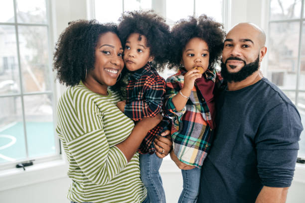 istock Family at home with two kids 1124770131