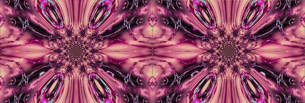Pink glowing patterns. Stylish geometric background. stock photo