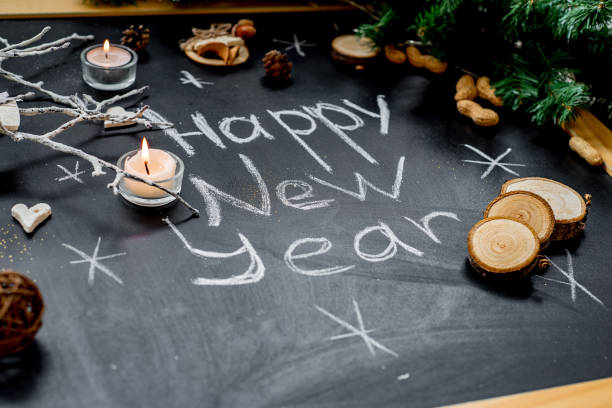 istock Winter holiday theme. Happy New Year concept 1124784370