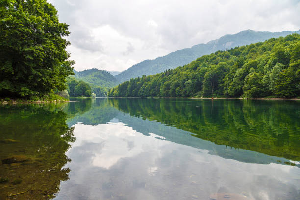 istock The lake and the mountains. 1124802892