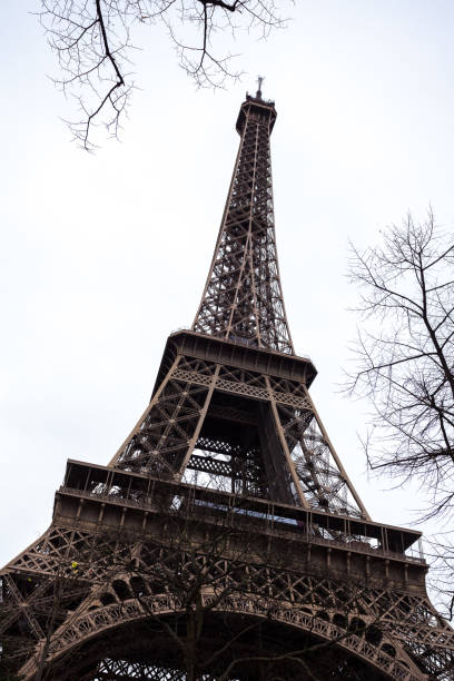 istock The Eiffel Tower in Paris shot against the sky 1124819100