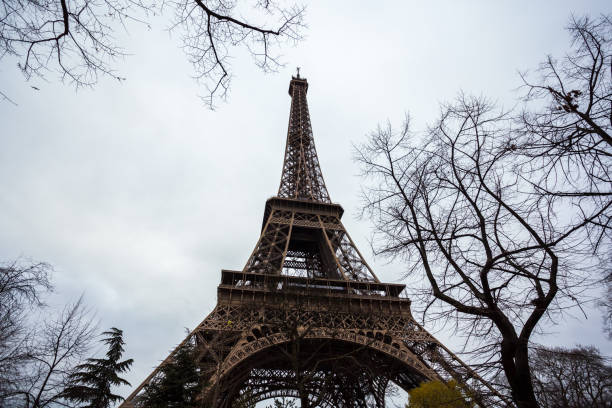 istock The Eiffel Tower in Paris shot against the sky 1124819102