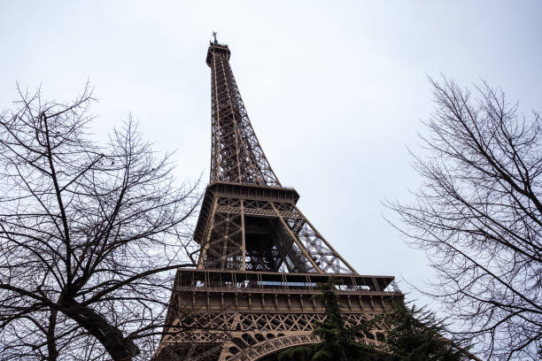 istock The Eiffel Tower in Paris shot against the sky 1124819107