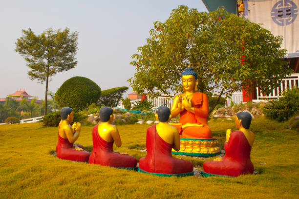 Scenes of Buddha's life in Lumbini, Nepal Scenes of Buddha's life in Lumbini, Nepal lumbini nepal photos stock pictures, royalty-free photos & images