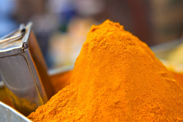 istock Traditional spices market in India. 1124832100