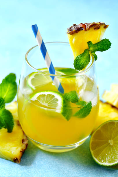 istock Homemade summer lemonade with pineapple, orange and lime 1124837095