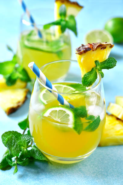 istock Homemade summer lemonade with pineapple, orange and lime 1124837240