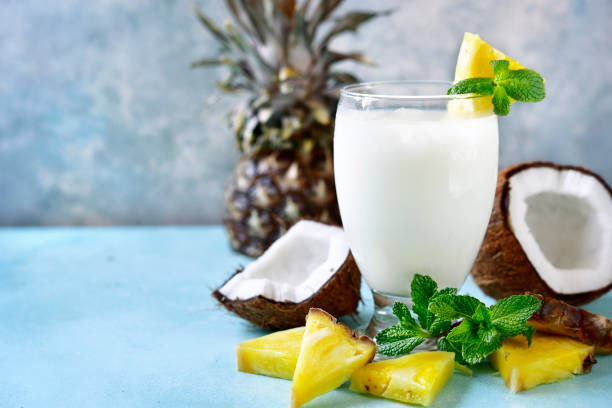 istock Traditional caribbean cocktail pina colada 1124837241