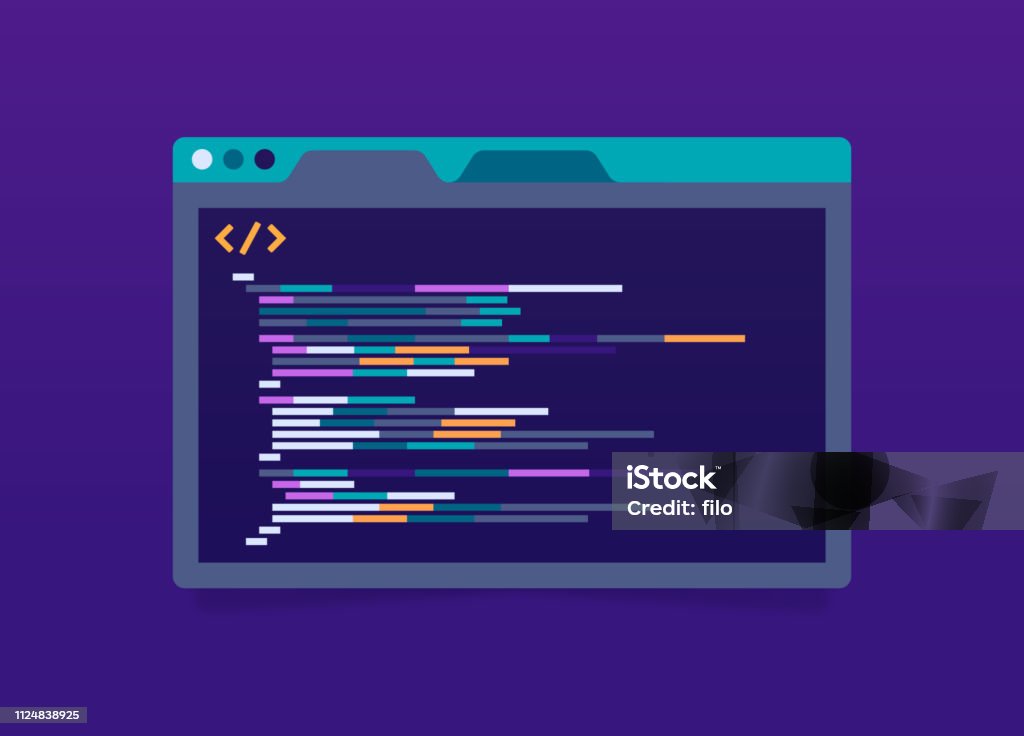 Programming Code Application Window Stock Illustration - Download Image ...
