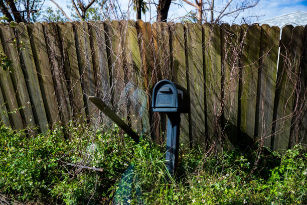 istock The mailbox and the wooden fence 1124839880