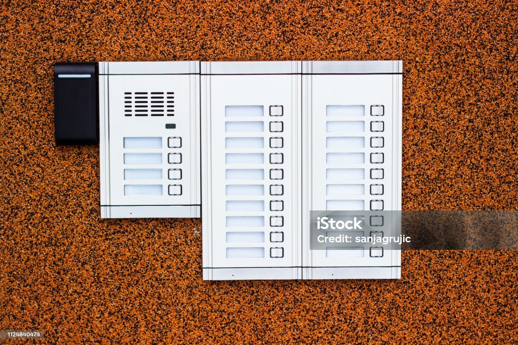 Flat Building Keypad Intercom Building And Security Keypad Stock Photo - Download Image Now ...