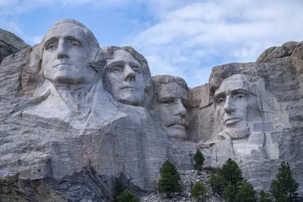 Closeup of Mount Rushmore