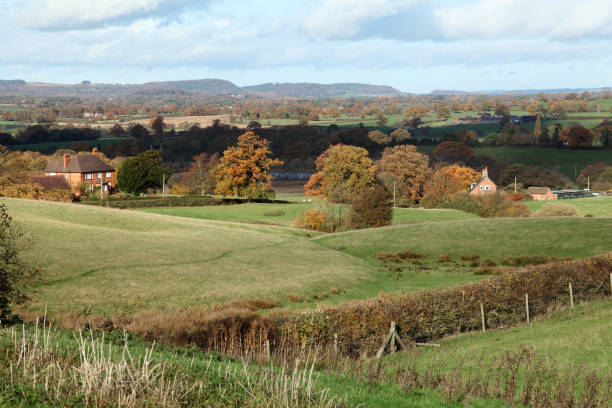 istock Rollilng hills and farms 1124866282