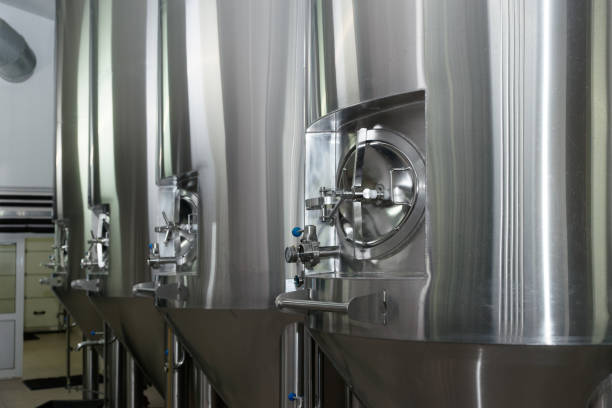 istock Stainless steel for lager beer 1124867287