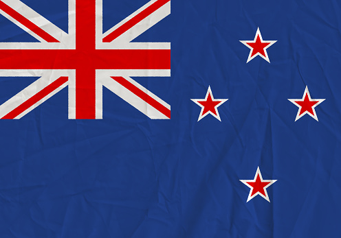 New Zealand grunge flag. Patriotic background. National flag of New Zealand