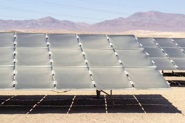 istock Soiled Solar Energy modules at Atacama Desert, a clean technology to reduce CO2 emissions.Silicon cells Poly modules located in hundred of rows in the desert. Soiling is the bigger enemy at Desert 1124874430