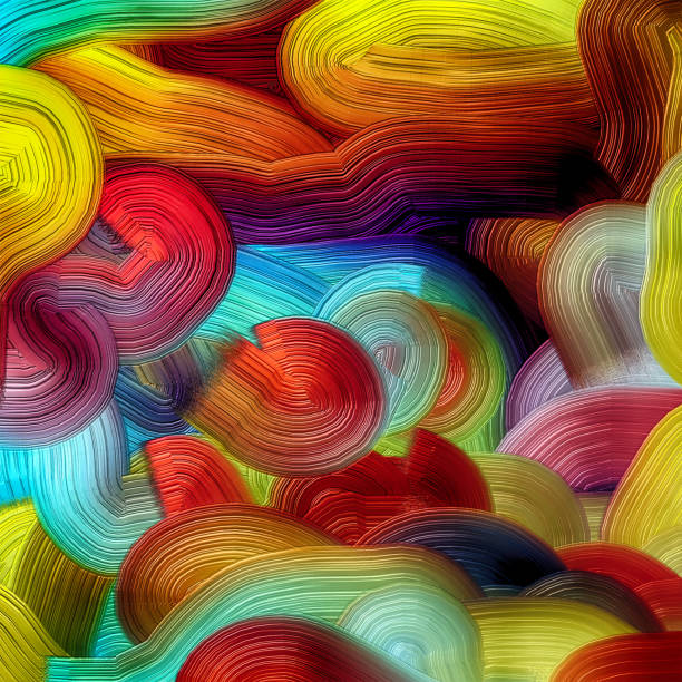 istock Digitally generated image of thick paint in bright colors 1124877234