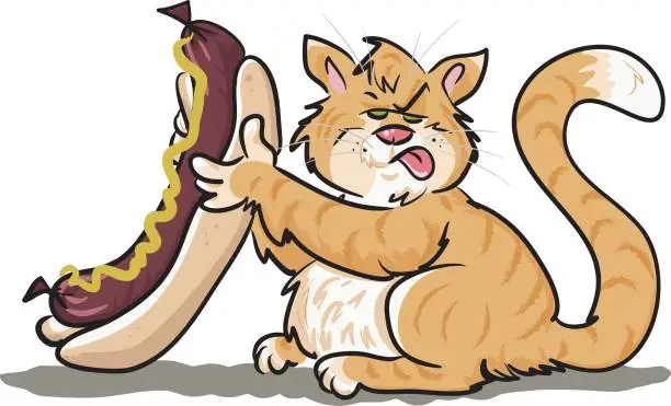 Vector illustration of Mean Fat Cat