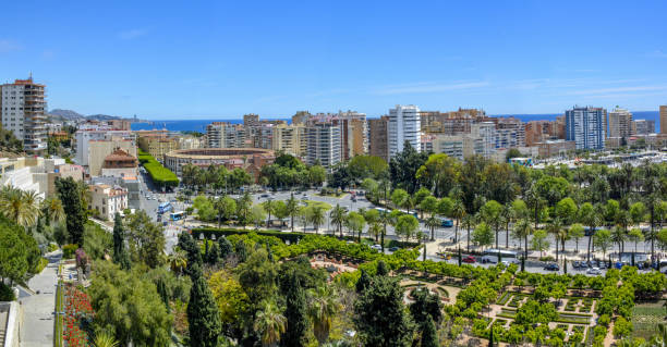 istock Panoramic aerial view of Malaga port, Spain 1124882070