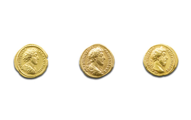 istock 3 Gold coins of Marcus Aurelius Roman Emperor 1124883975