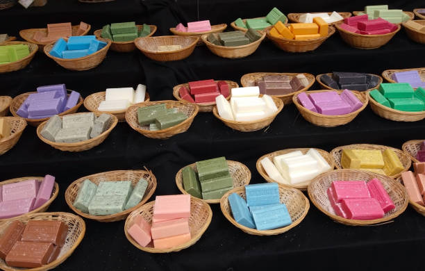 istock Colorful Handmade Soaps at the Market 1124901739