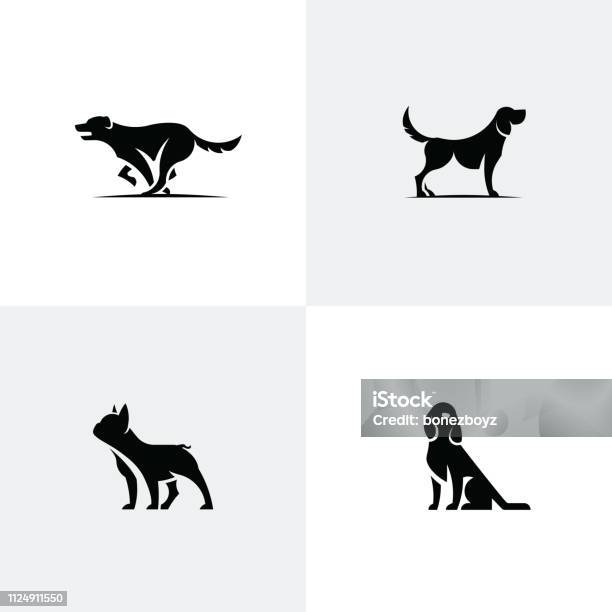 Set Of Dog Icons Stock Illustration - Download Image Now - Dog, Icon Symbol, Running