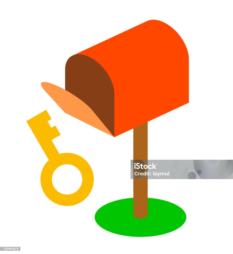 Mailbox And A Key Stock Illustration - Download Image Now - Public ...