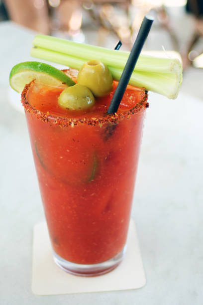 istock High Angle View of a Bloody Mary Cocktail 1124919568