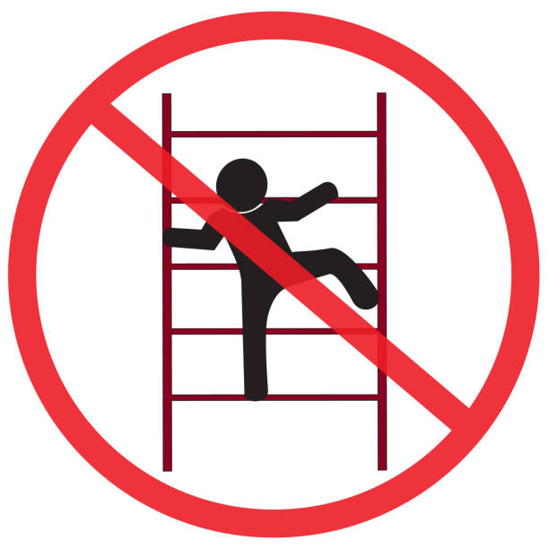 do not climb on shelving. Not Allowed Sign, warning symbol, road symbol sign and traffic symbol design concept do not climb on shelving. Not Allowed Sign, warning symbol, road symbol sign and traffic symbol design concept, vector illustration. safety first stock illustrations