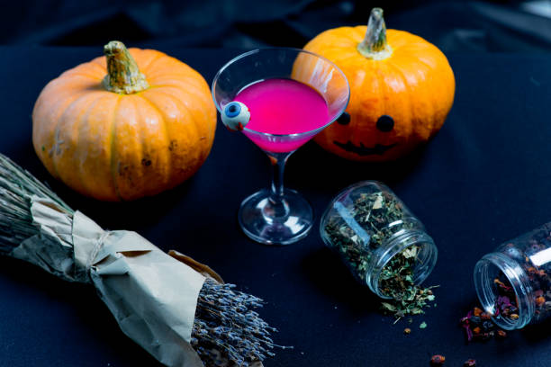 istock Decorative orange pumpkins on display for halloween - jack o lantern 1124930356