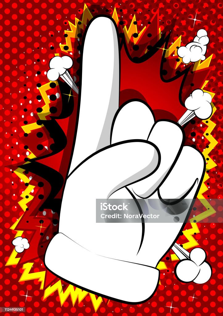 Point Cartoon Sample Cartoon Hand Making A Point Stock Illustration - Download Image Now ...