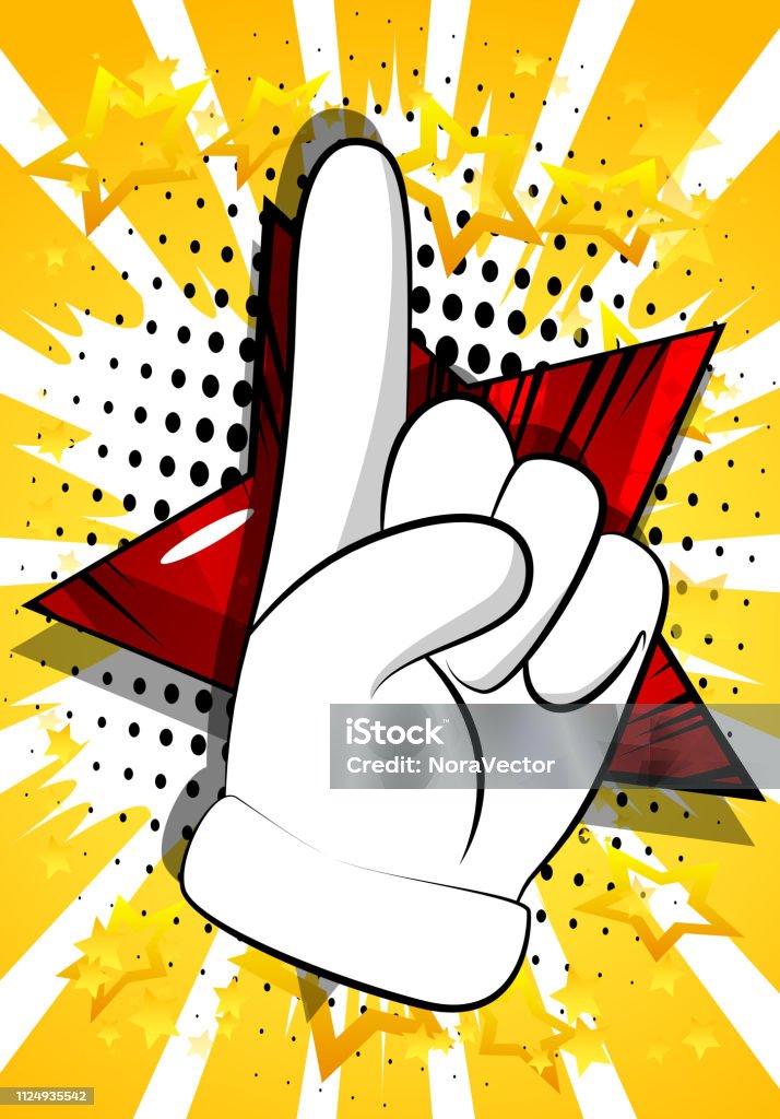 Point Cartoon Sample Cartoon Hand Making A Point Stock Illustration - Download Image Now ...